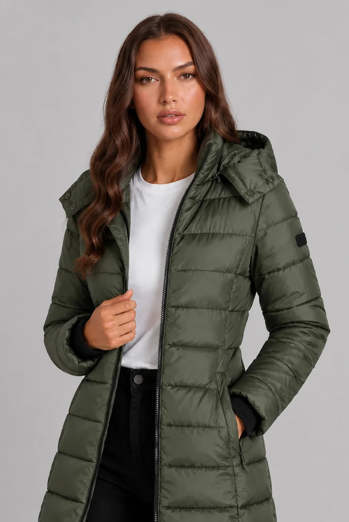 Quilted Hooded Puffer Coat 5