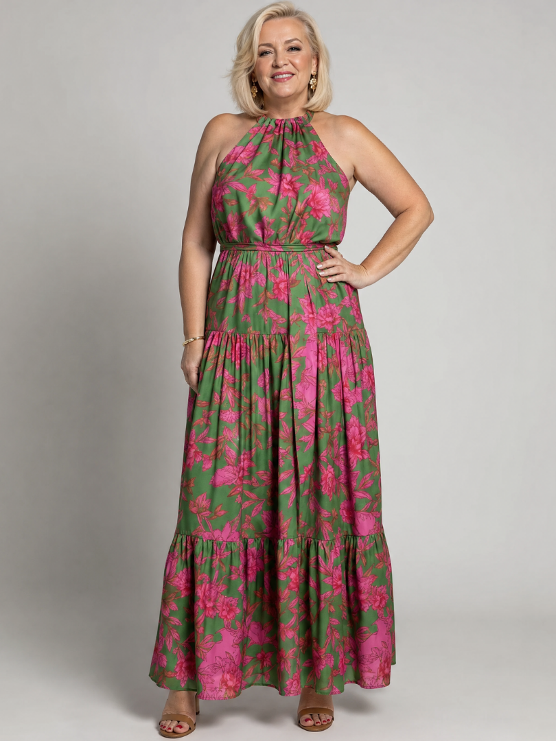 Raven Midi Dress | Lightweight Halter Neck, Perfect for Wedding Guests and Summer Events 6