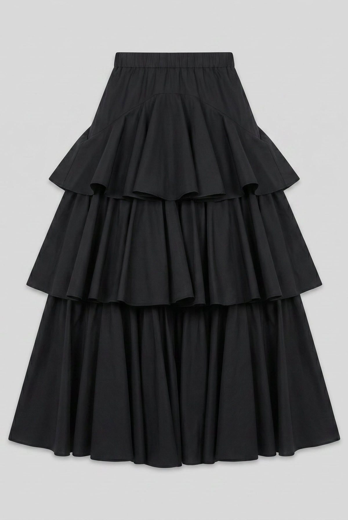 Rielle Maxi Skirt | Pleated Tiered, Lined Design, Elastic Panels 4