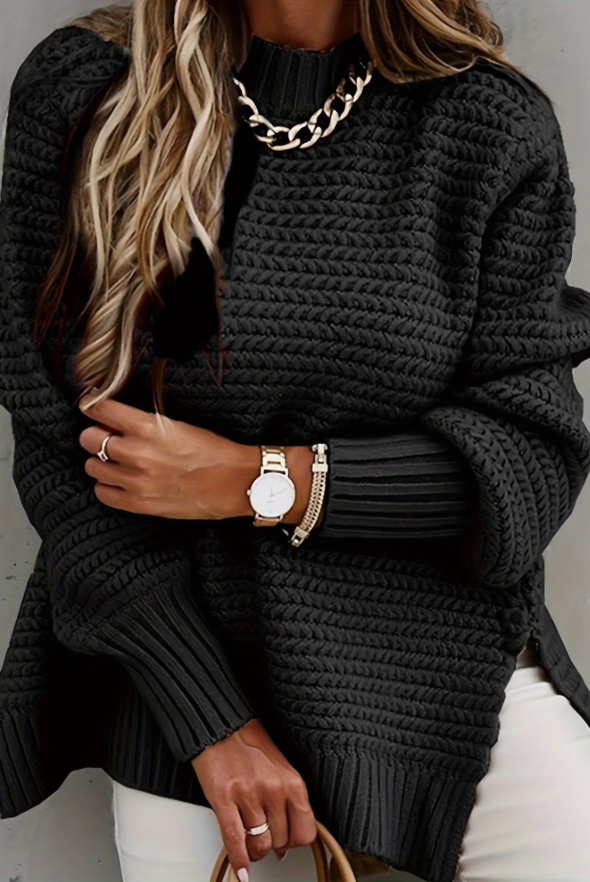 Riona Oversized Sweater | Chunky Knit, Longline Pullover in XS-3XL 0