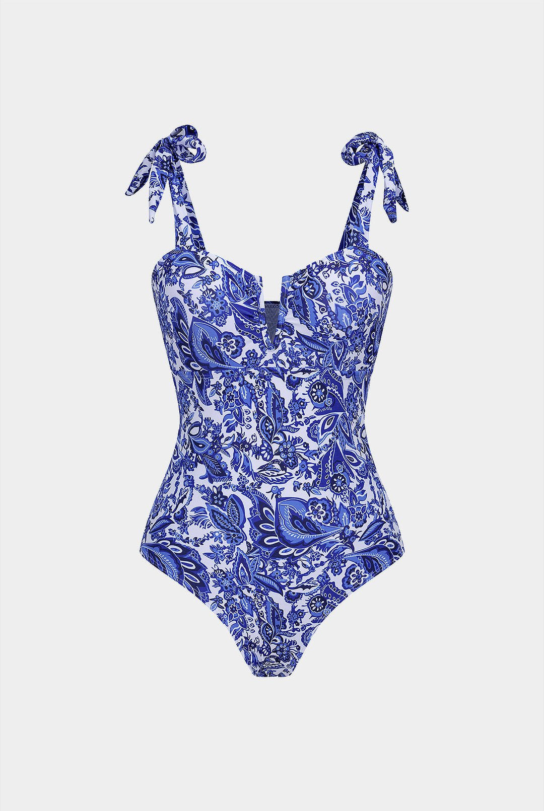 Riva One-Piece Swimsuit | Retro V-Neck Design, Soft Stretchy Fabric 0