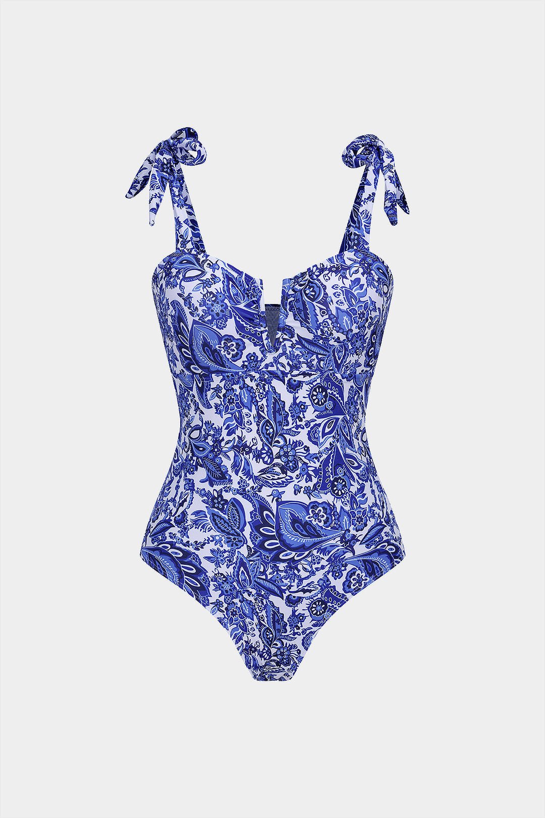 Riva One-Piece Swimsuit | Retro V-Neck Design, Soft Stretchy Fabric 0