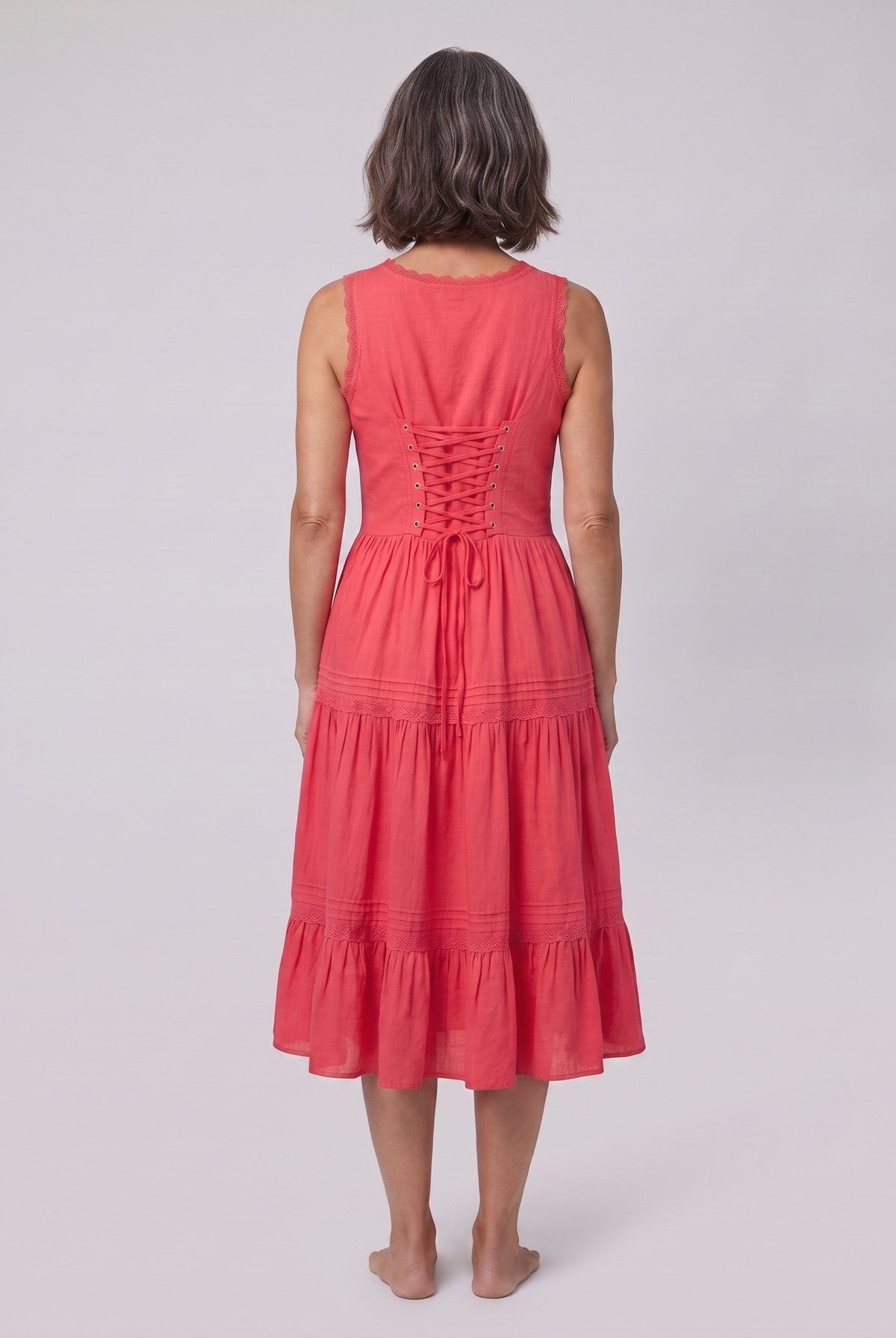 Rosa Midi Dress | Sleeveless Corset-Effect, Embroidered for Weddings and Cocktail Parties 3