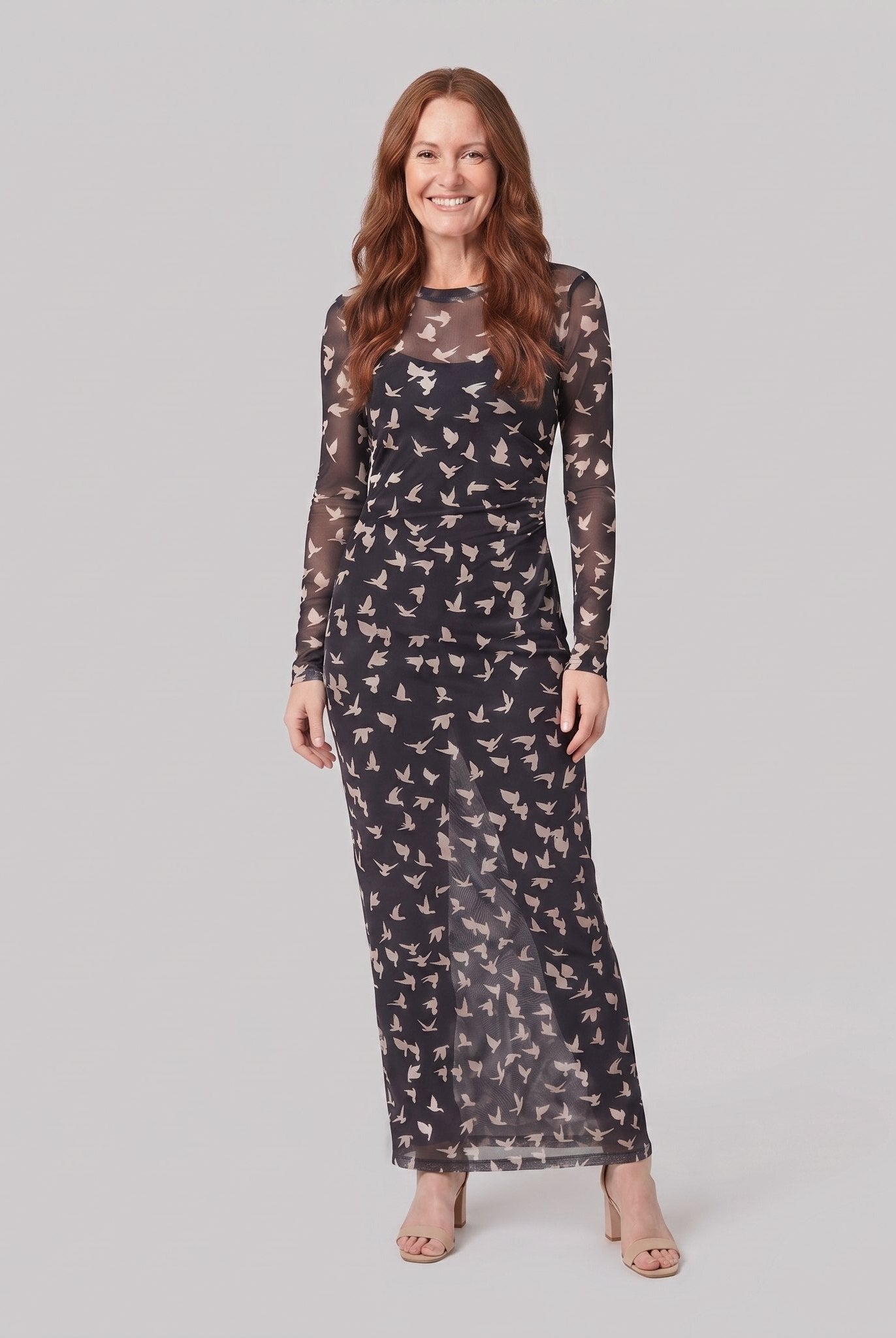 Sable Black Dress | Lightweight Mesh, Long Sleeve, Relaxed Fit 0
