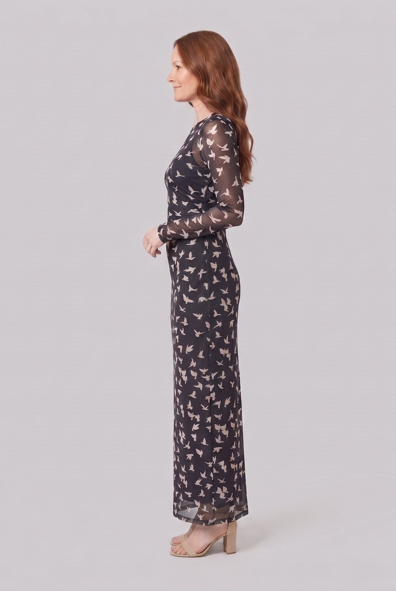 Sable Black Dress | Lightweight Mesh, Long Sleeve, Relaxed Fit 2