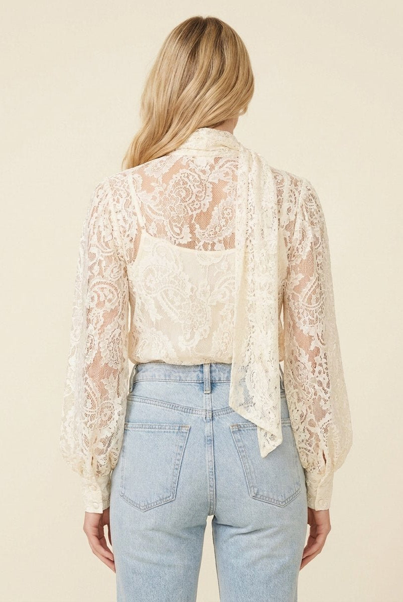 Sierra Lace Shirt | Women's Long Sleeve V Neck, Loose Fit 2