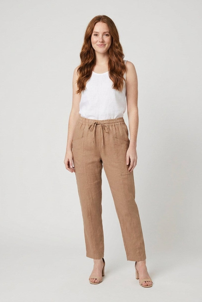 Sierra Linen Trousers | Relaxed Fit, Lightweight, Elastic Waist 0