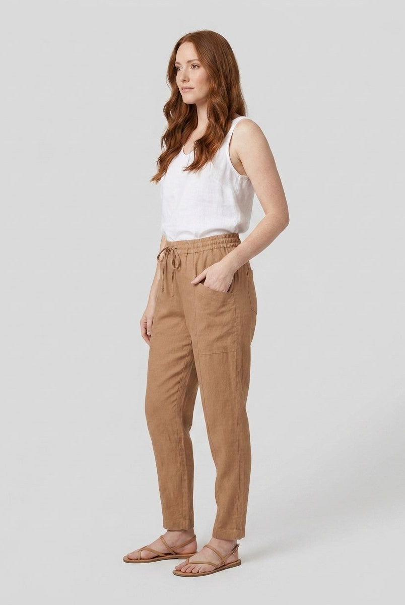 Sierra Linen Trousers | Relaxed Fit, Lightweight, Elastic Waist 1