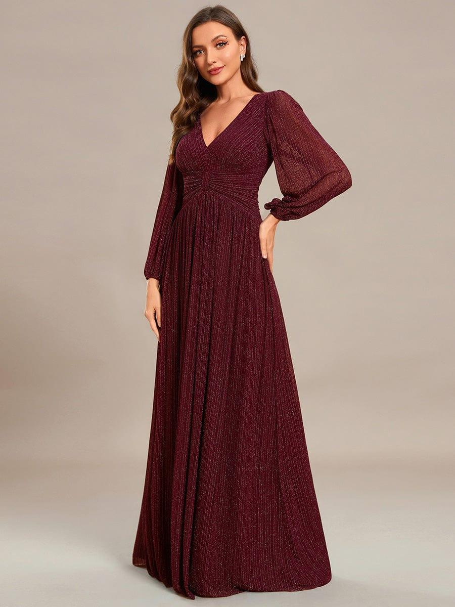 Sierra Sequin Gown | Empire Waist, Lantern Sleeve, Formal Dress for Wedding Guests 12