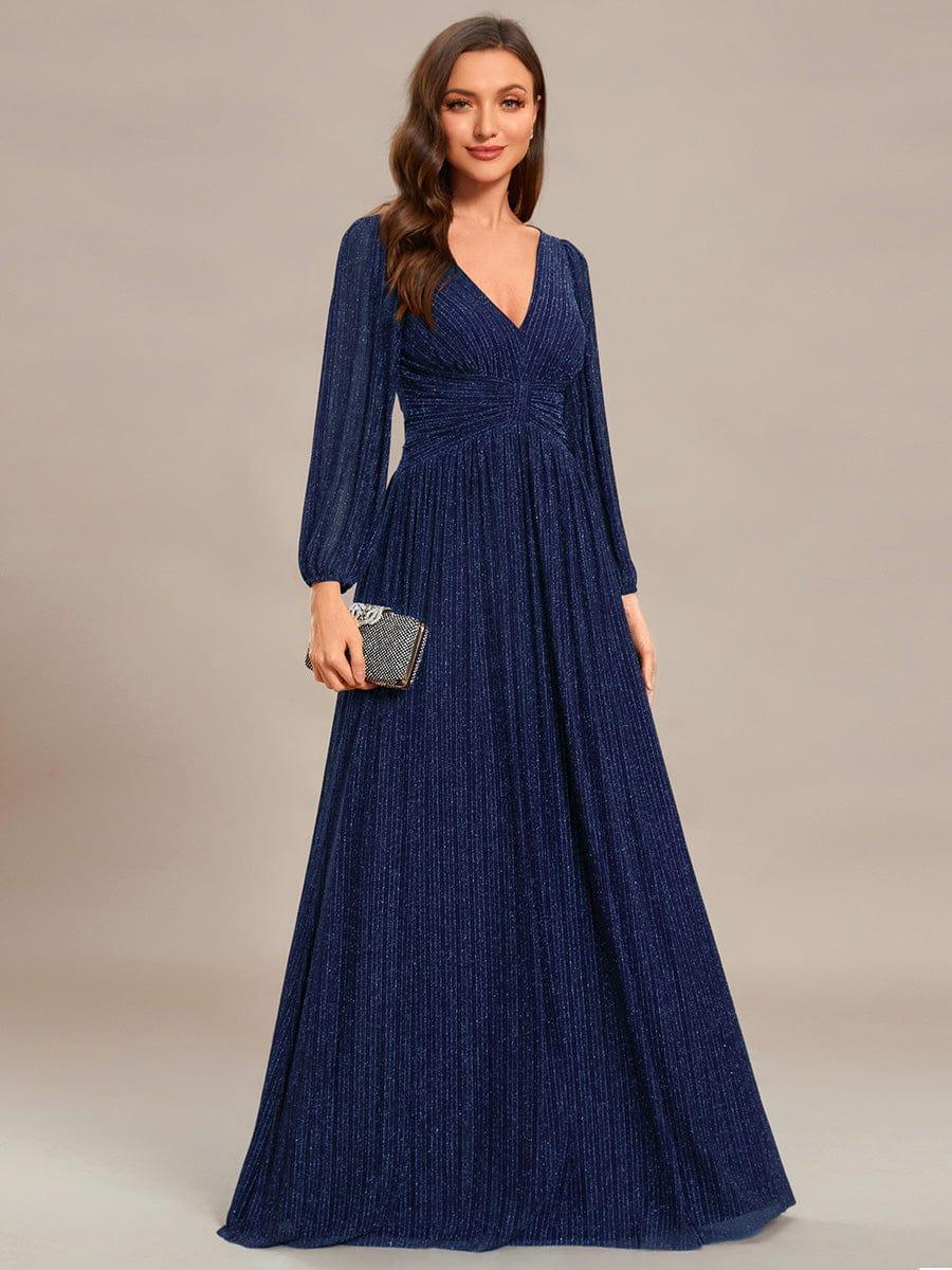 Sierra Sequin Gown | Empire Waist, Lantern Sleeve, Formal Dress for Wedding Guests 16
