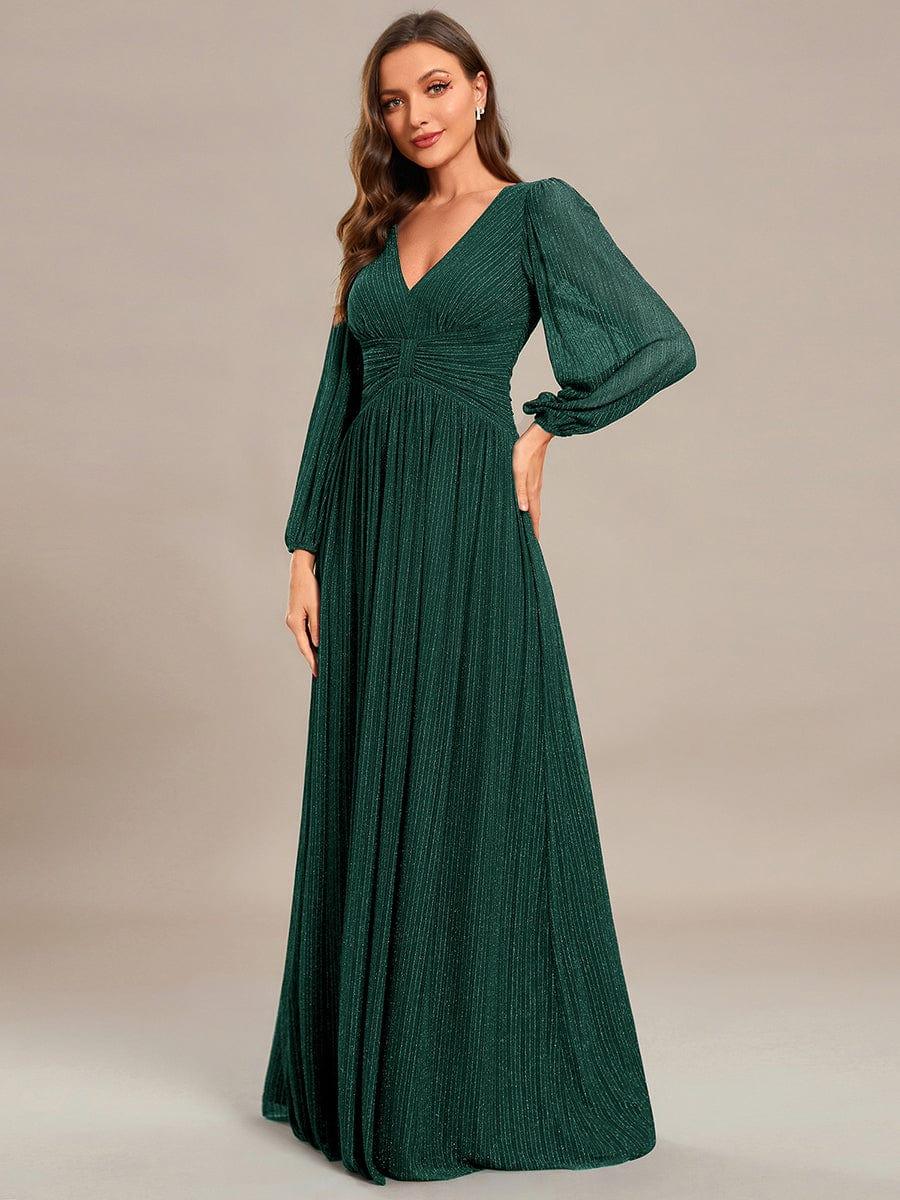 Sierra Sequin Gown | Empire Waist, Lantern Sleeve, Formal Dress for Wedding Guests 2