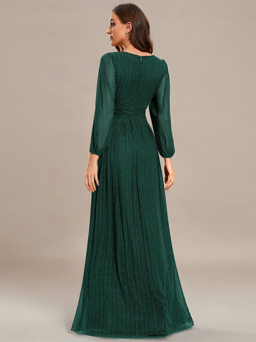Sierra Sequin Gown | Empire Waist, Lantern Sleeve, Formal Dress for Wedding Guests 3