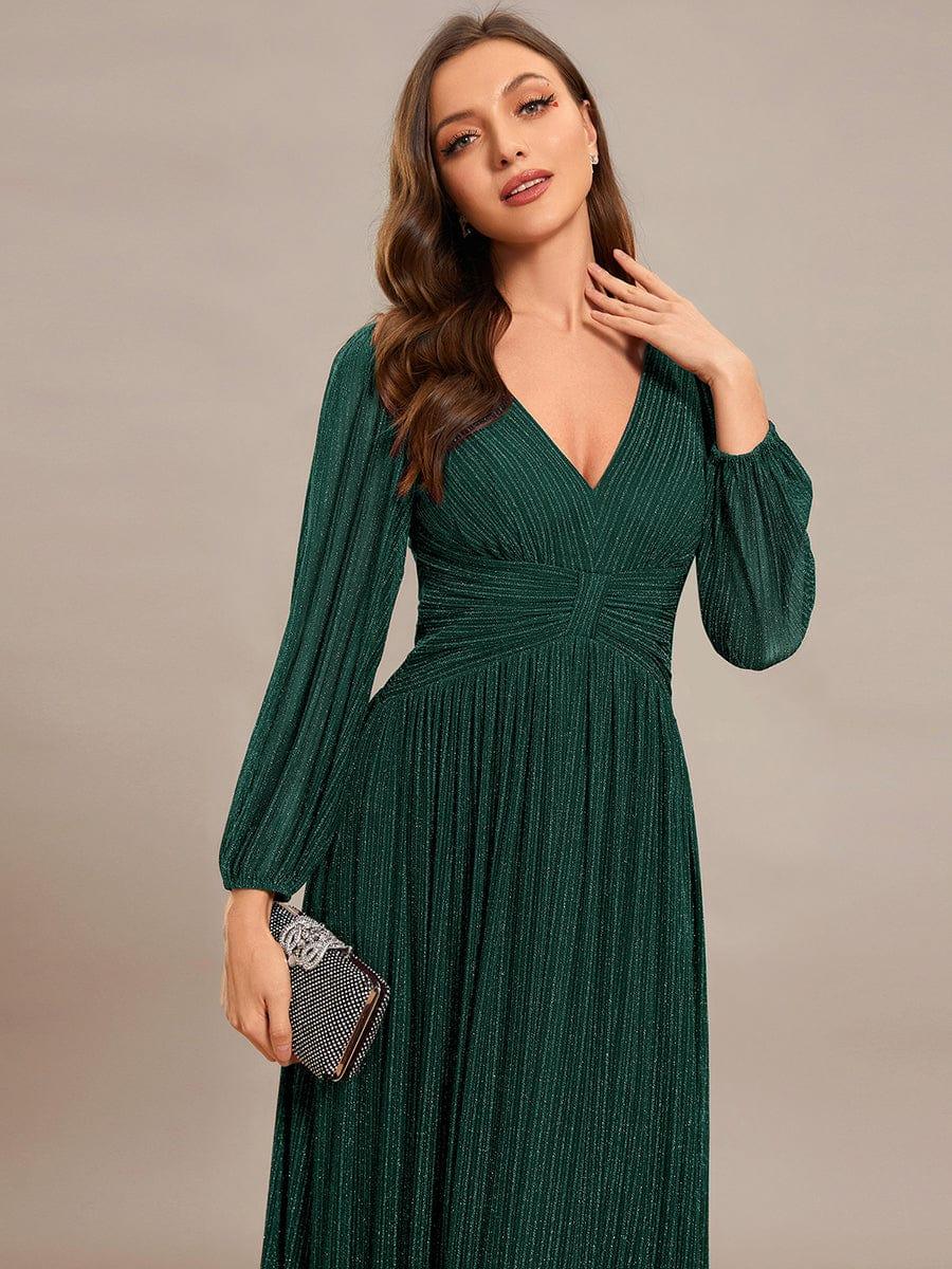 Sierra Sequin Gown | Empire Waist, Lantern Sleeve, Formal Dress for Wedding Guests 4