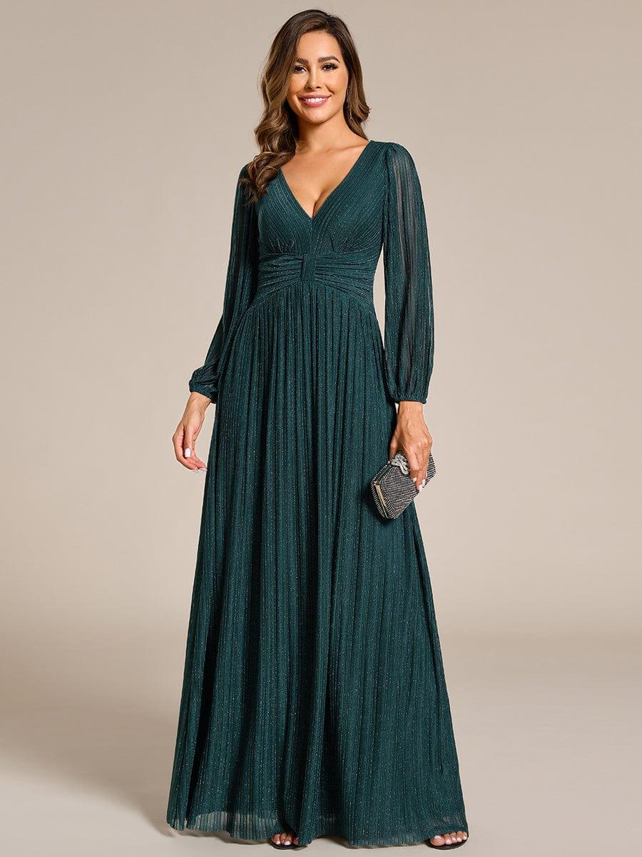 Sierra Sequin Gown | Empire Waist, Lantern Sleeve, Formal Dress for Wedding Guests 9