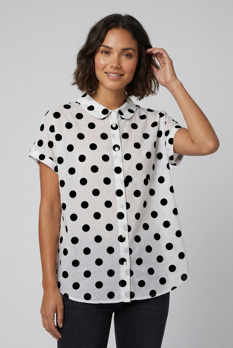 Sola Blouse | Cotton, Peter Pan Collar, Loose Fit 6