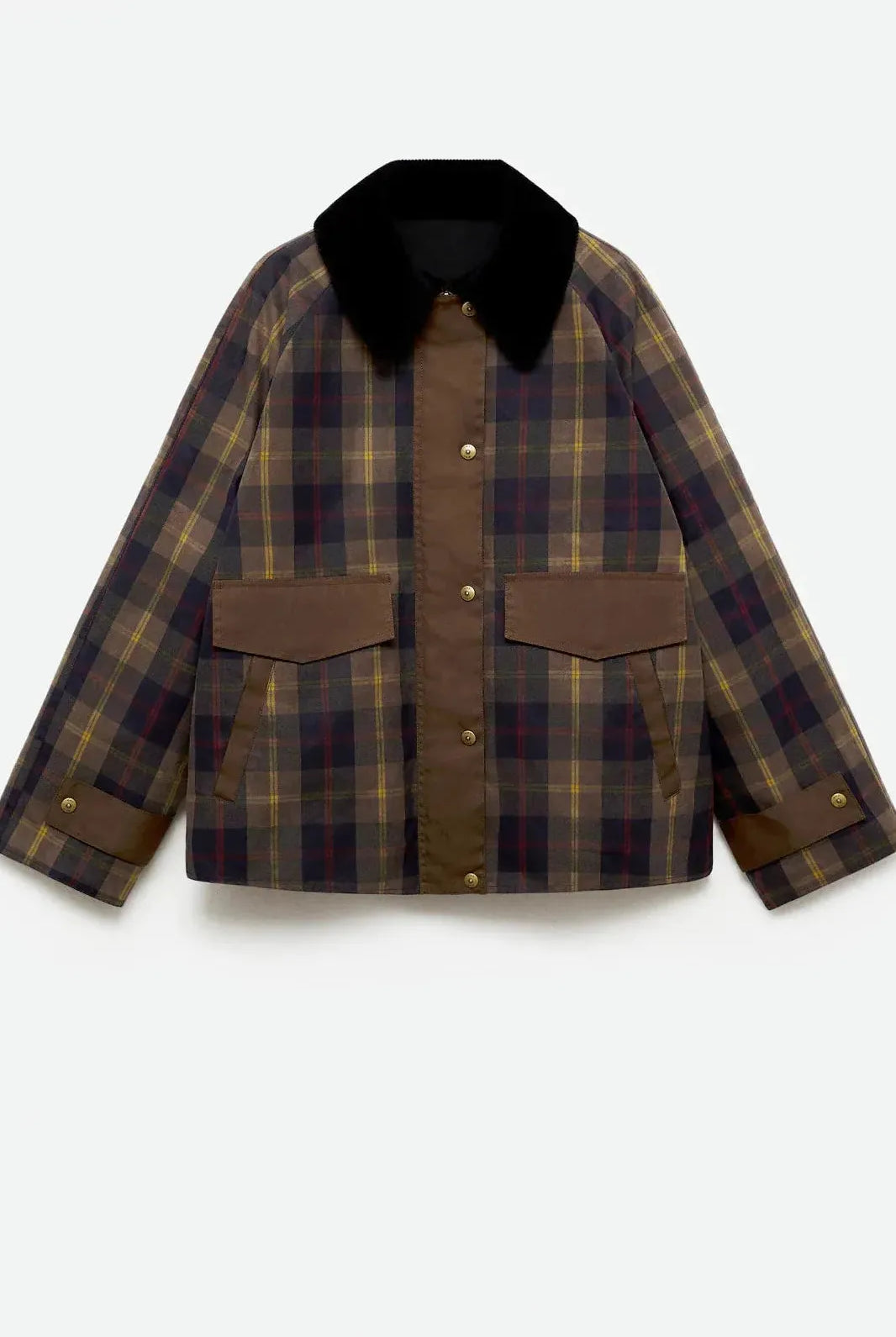 Tessa Plaid Jacket | Fully Lined, Contrast Collar, Straight-Cut 6