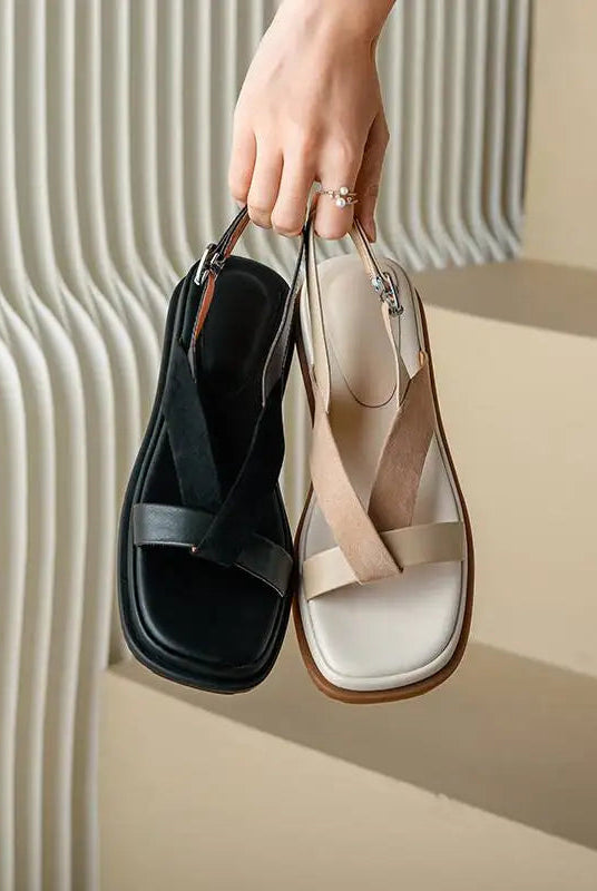 Vela Cross-Strap Sandal | Genuine Leather, Lightweight Design 4