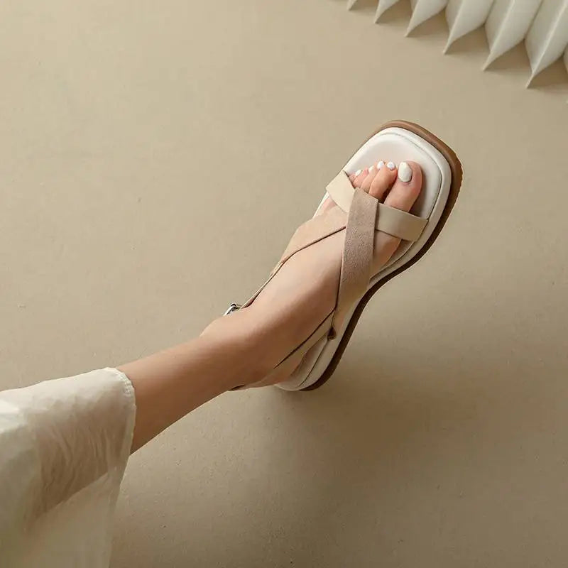 Vela Cross-Strap Sandal | Genuine Leather, Lightweight Design 6