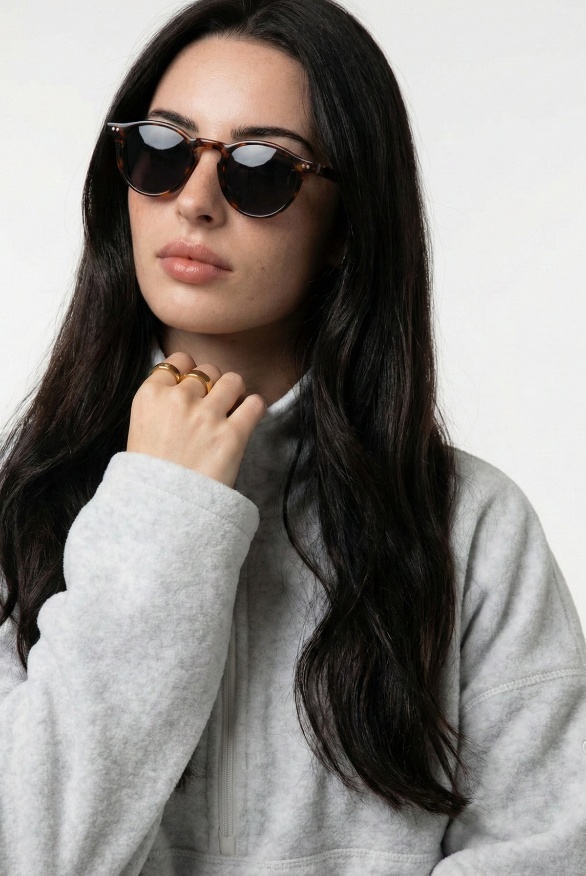 Vera Heart Sunglasses | Cream Tortoise Frame, UV400 Protection 4