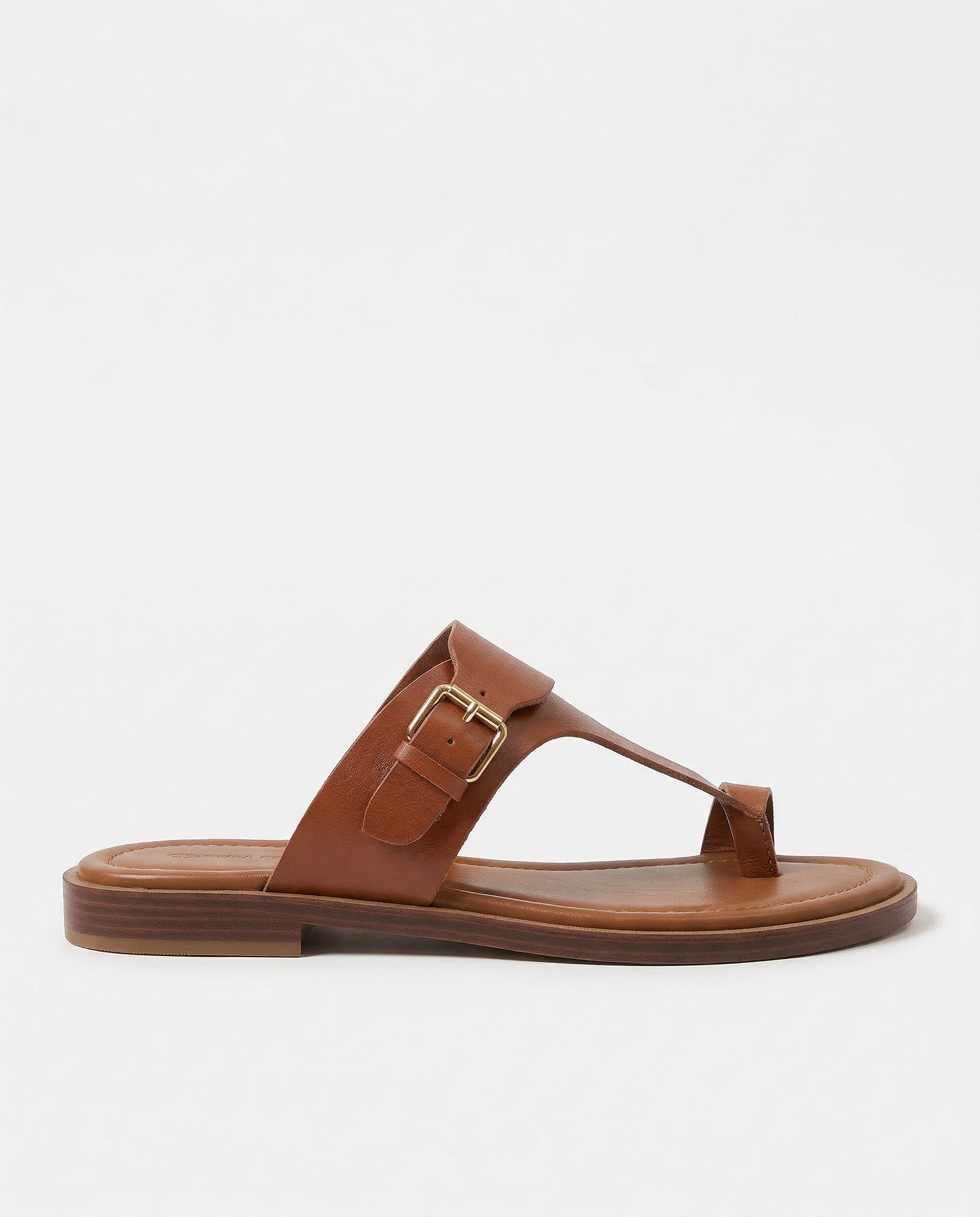 Vera Leather Buckle Sandal | Genuine Leather, Adjustable Design 0