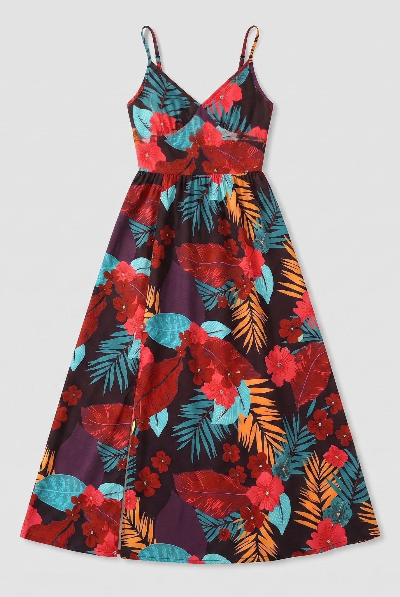 Vera Maxi Dress | Floral Print, High Waist Sleeveless Summer Wedding Guest Dress 3