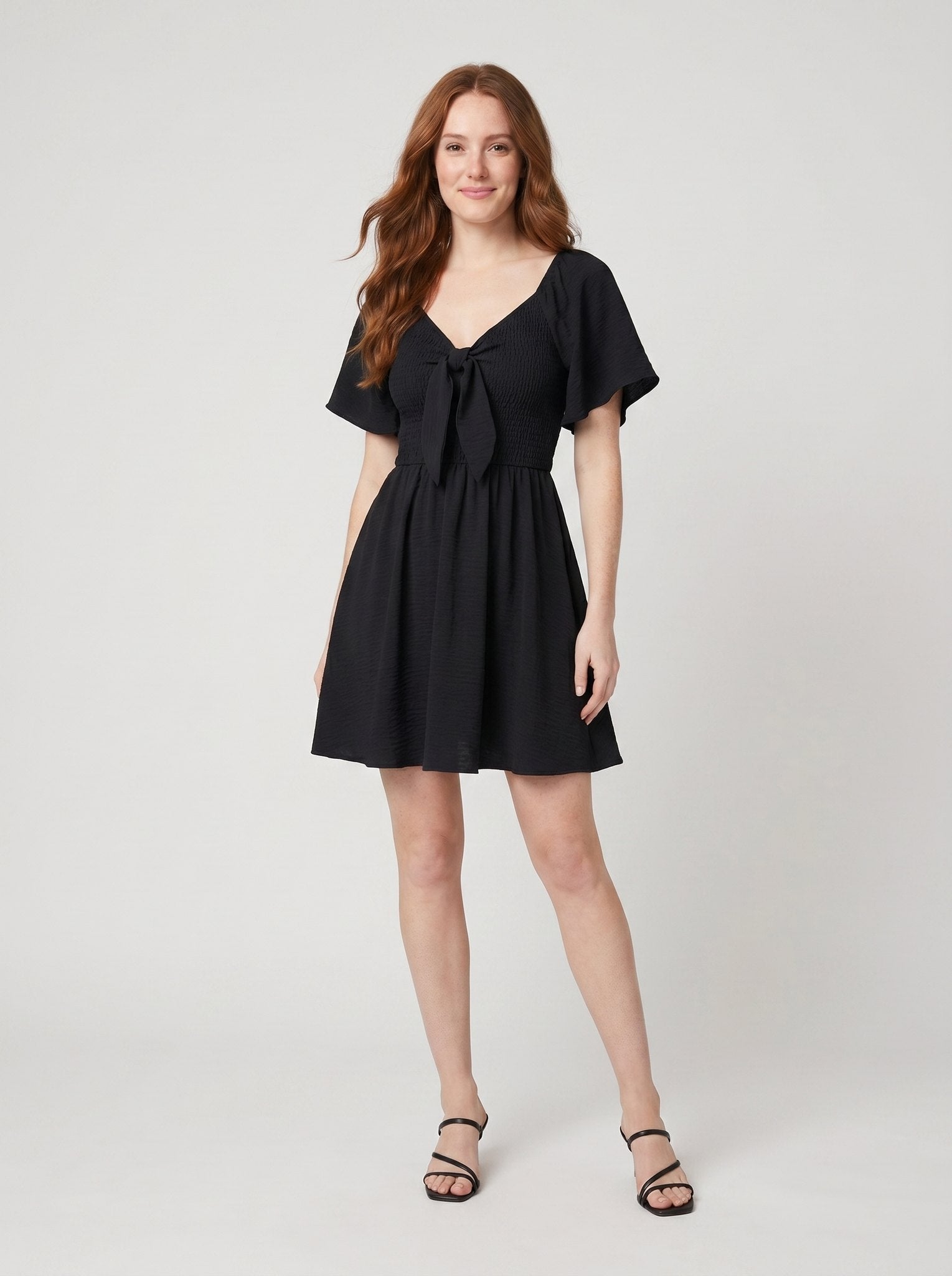Vera Mini Dress | V Neck, Bow Tie Detail, Summer Ready 1
