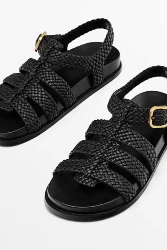Vera Woven Sandals for Women | Handwoven Leather, Adjustable Ankle Buckle 2