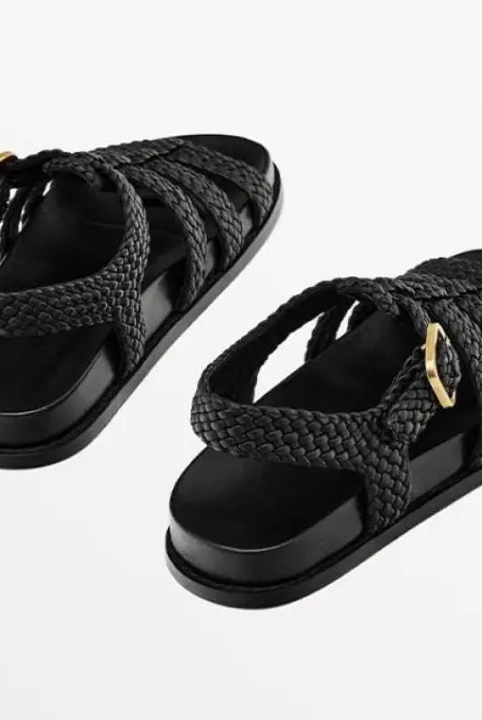 Vera Woven Sandals for Women | Handwoven Leather, Adjustable Ankle Buckle 3