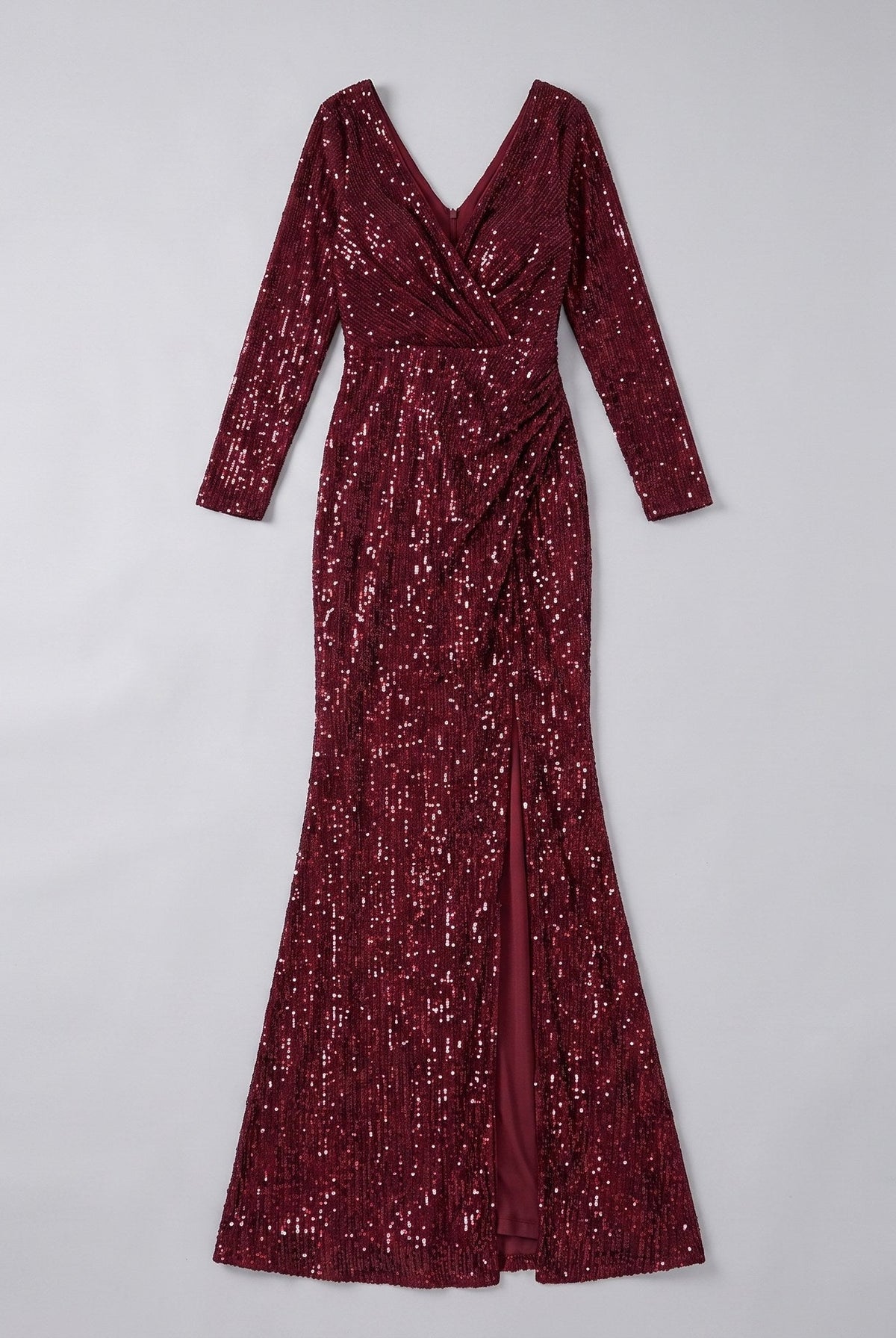 Vesper sequin evening gown with thigh-high slit 7