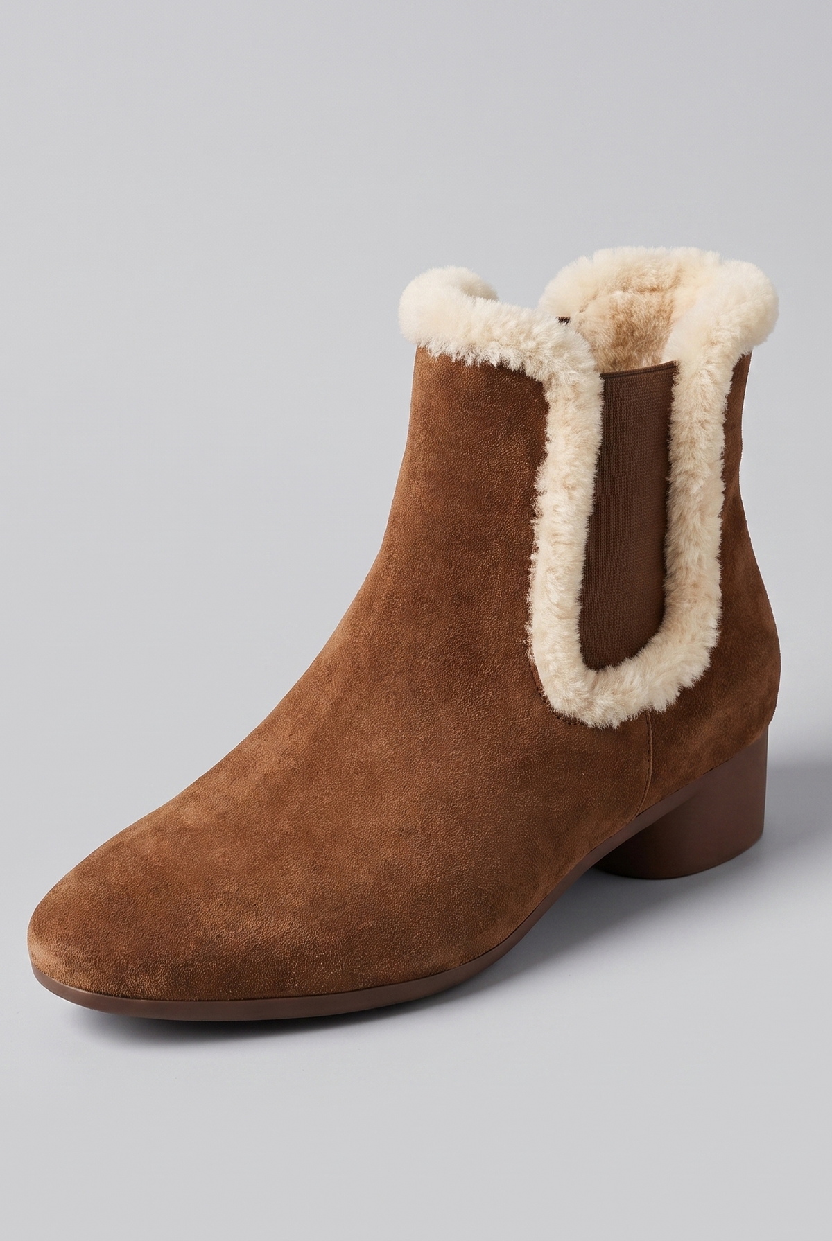 Fenna round toe suede-touch ankle boots 3