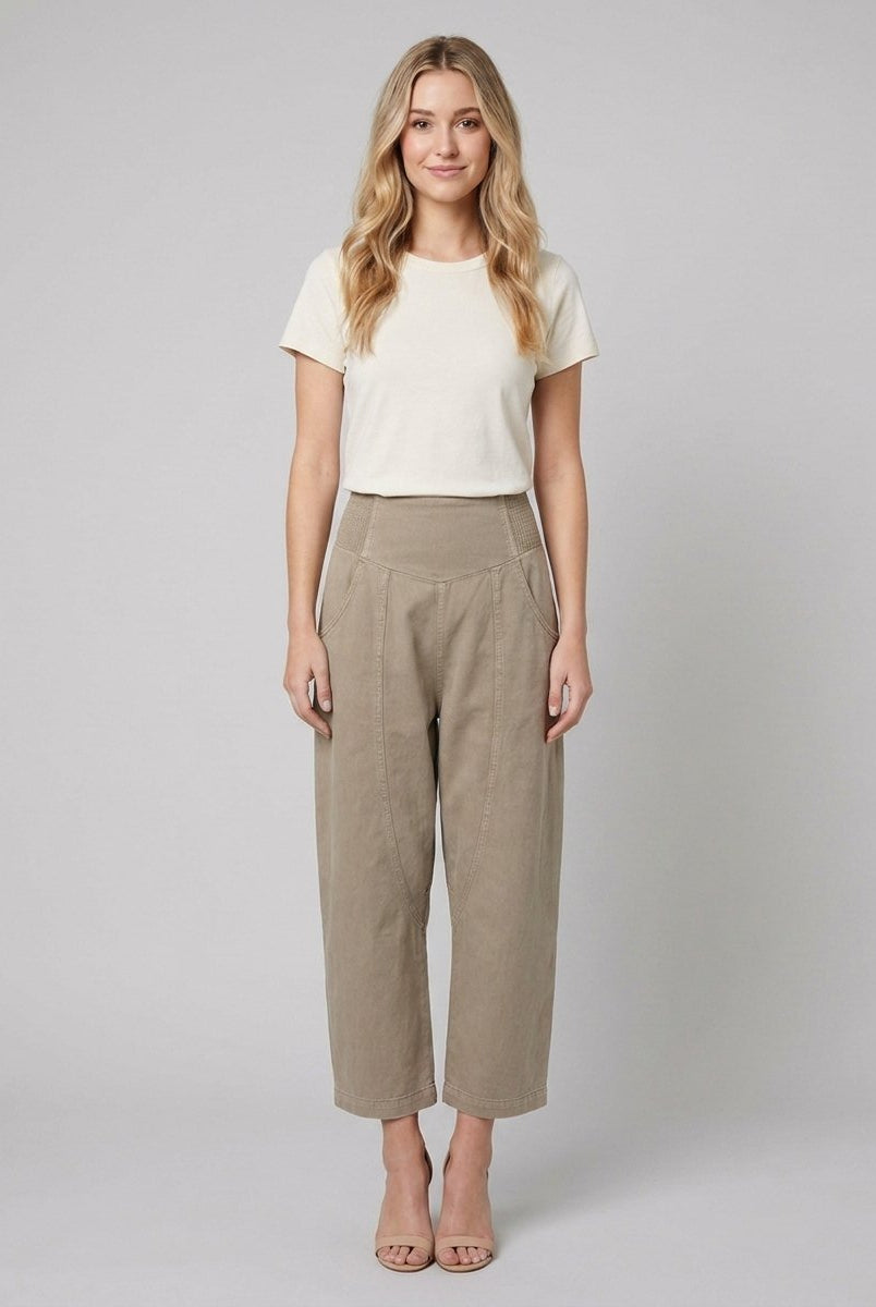 Willa Wide Leg Trousers | Cotton-Linen Blend, Sculpted Harem-Cut 0