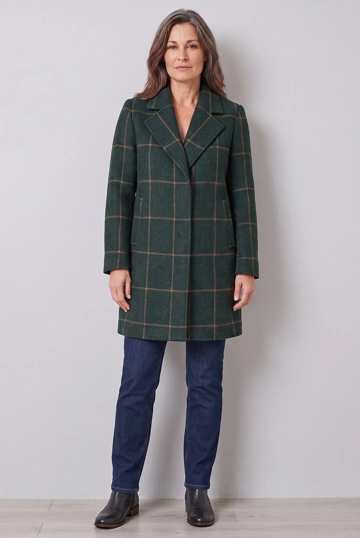 Willa Women's Coat | Heritage Check, Mid-Weight Fabric 0