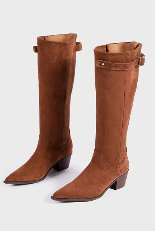 Winslow Cowgirl Boots | Slouch Shaft, Pointed Toe, Suede-Touch 7