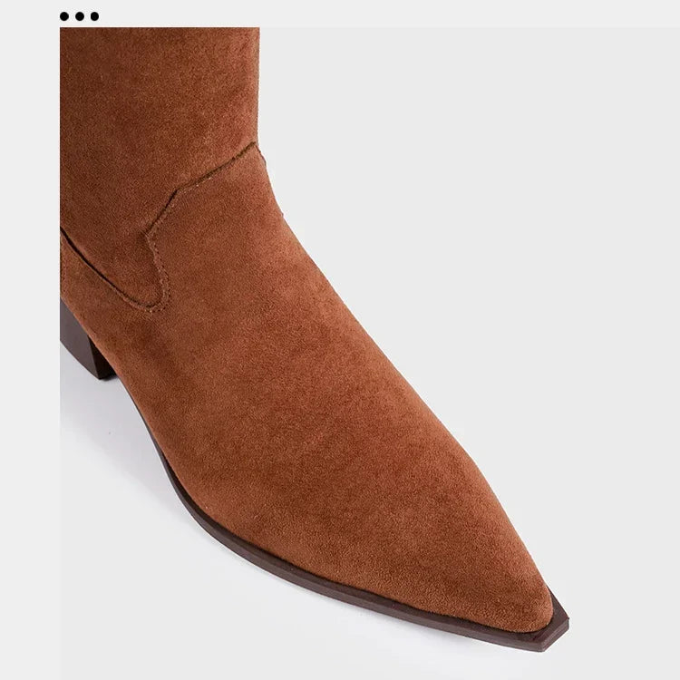 Winslow Cowgirl Boots | Slouch Shaft, Pointed Toe, Suede-Touch 8