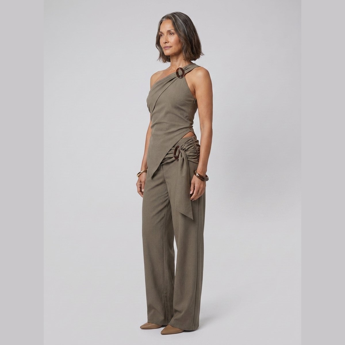 Wren One-Shoulder Top | Woven Fabric, Asymmetric Hem, Trendy Womens Top for Going Out 2
