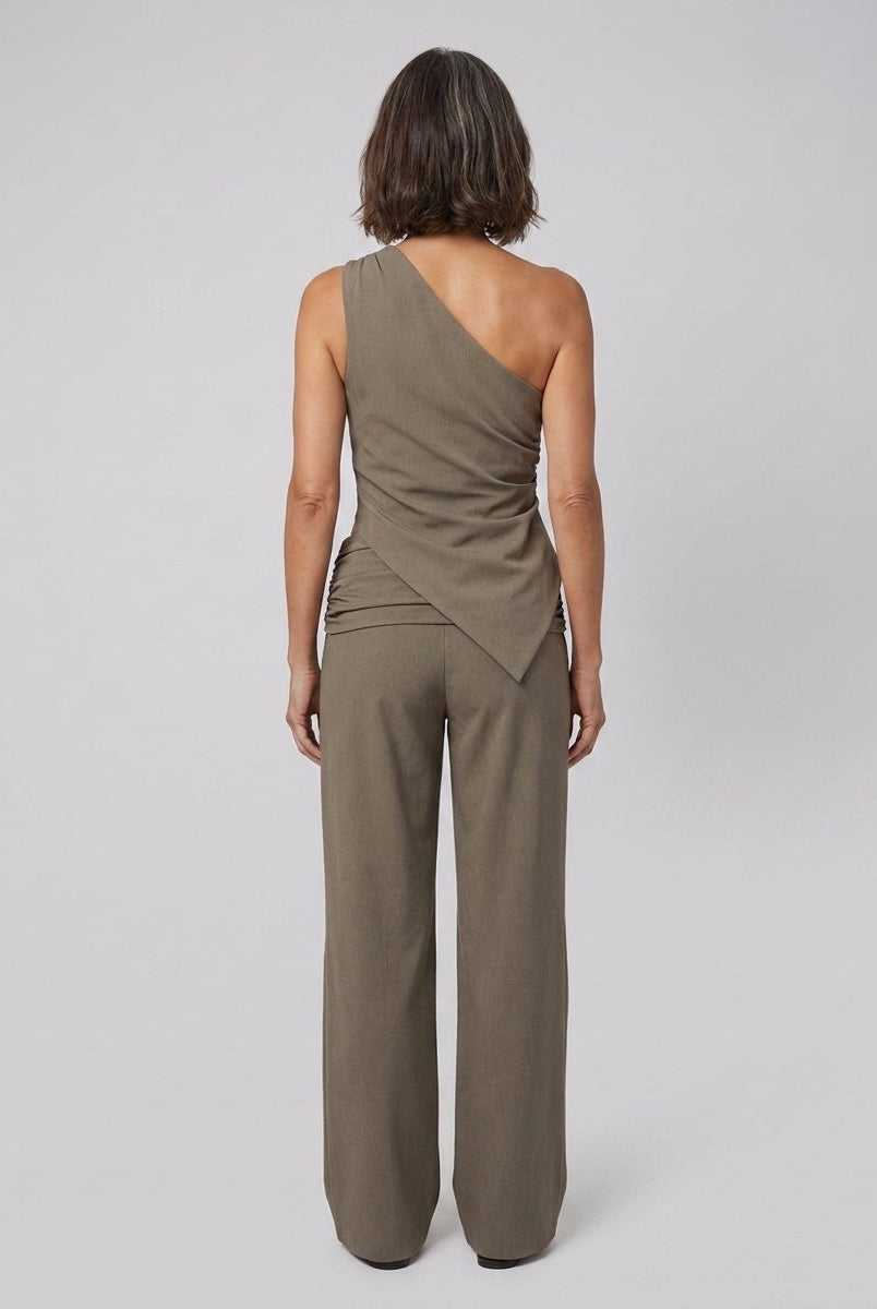 Wren One-Shoulder Top | Woven Fabric, Asymmetric Hem, Trendy Womens Top for Going Out 3