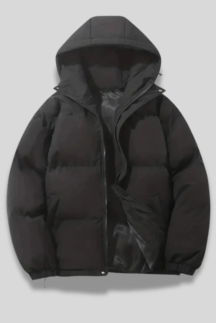Wynter Black Puffer Jacket | Hooded, Insulated for Women 2