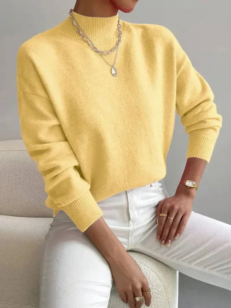 Yara Knit Sweater for Women | High Collar, Soft Fabric, Multiple Colors 2
