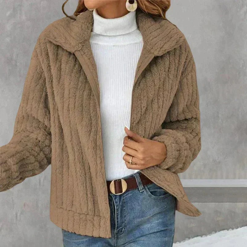 Zara Cozy Cardigan | Plush Shawl Collar, Loose Fit, Multi-Color 4