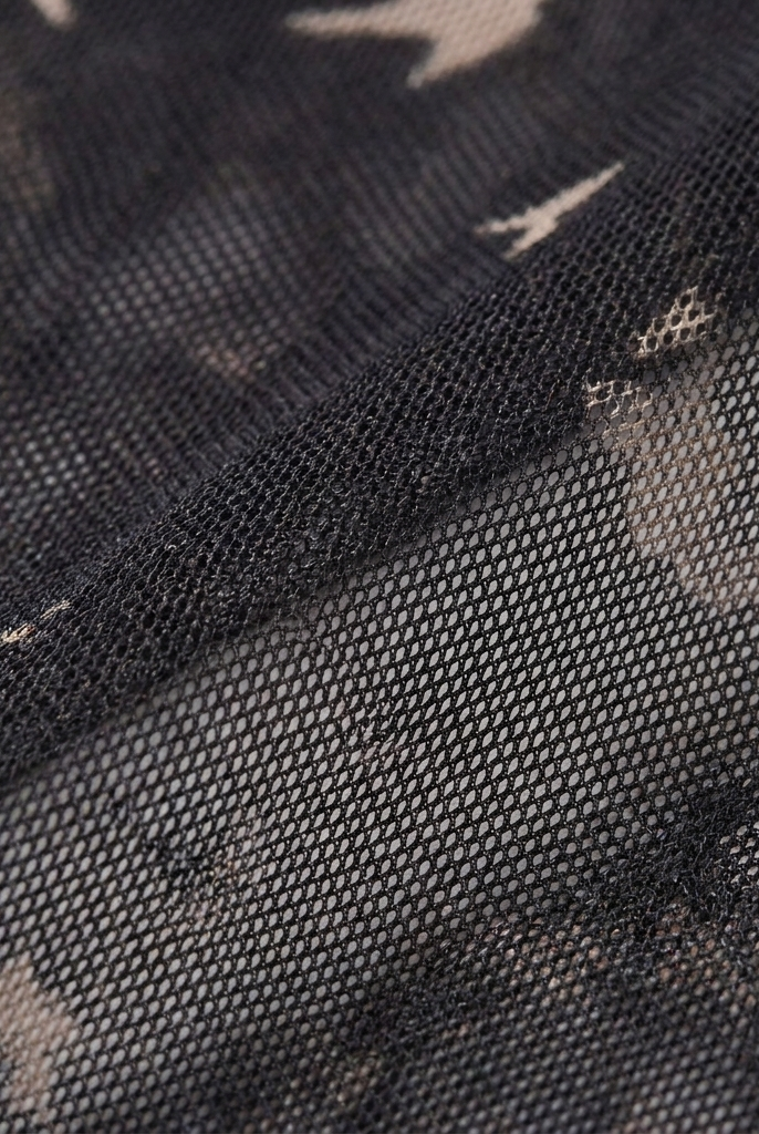 Sable Black Dress mesh fabric texture close-up