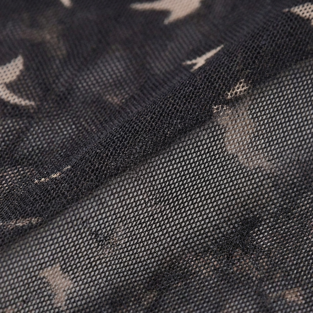 Sable Black Dress mesh fabric texture close-up