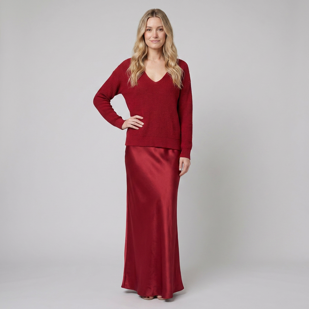 Sarina Dress Set Red - front view