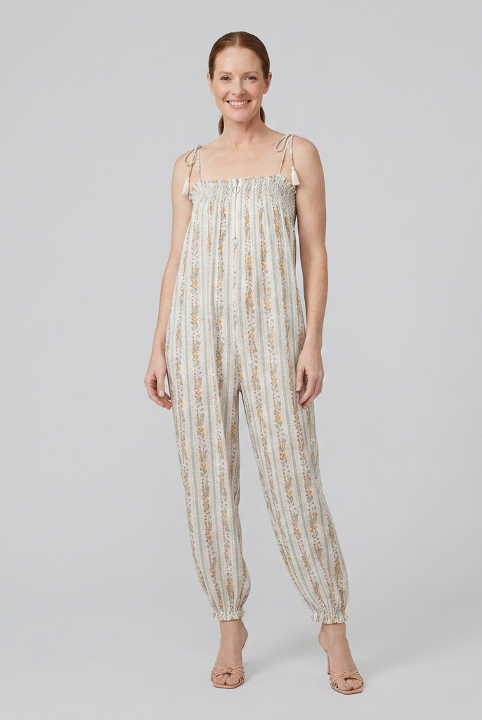 Elysian Womens Romper in White - Front Pose B
