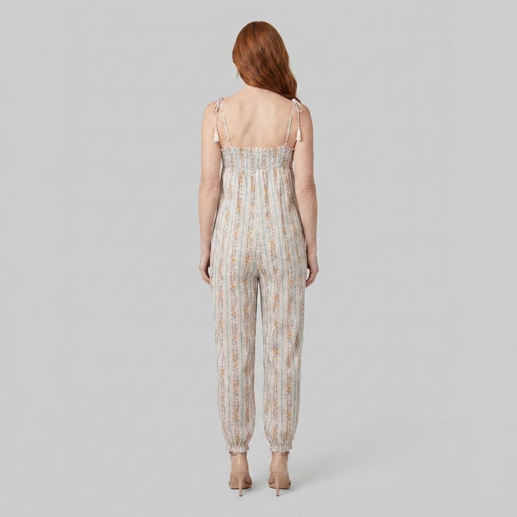 Elysian Womens Romper in White - Back View