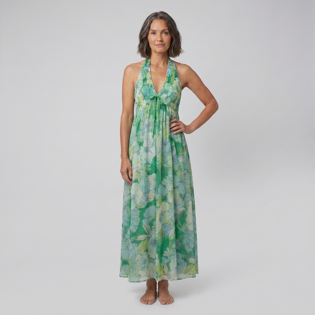 Fiona Maxi Dress in Ivy Print - Front View