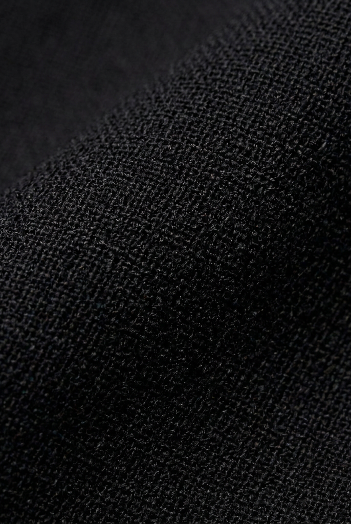 Women's Black Halter Neck Wide Leg Jumpsuit - Fabric Close-Up