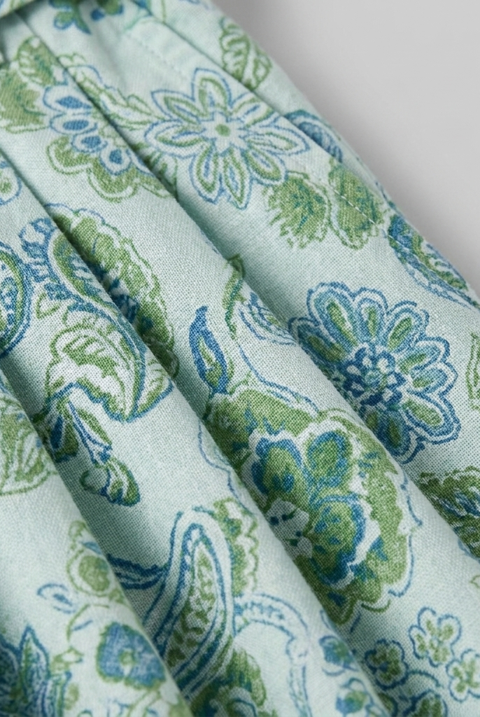 Pamela Boutique mint floral fabric texture close-up