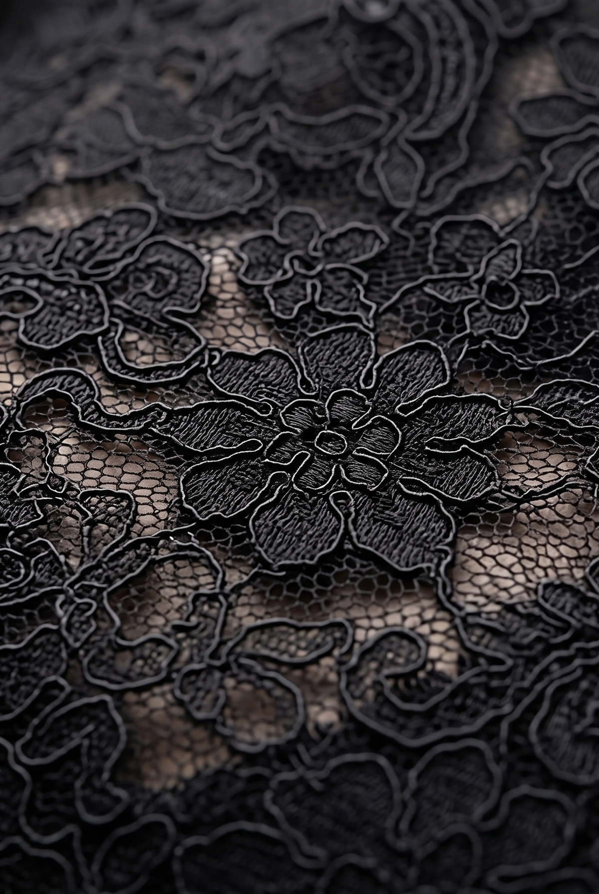 Isolde blouse floral lace fabric close-up