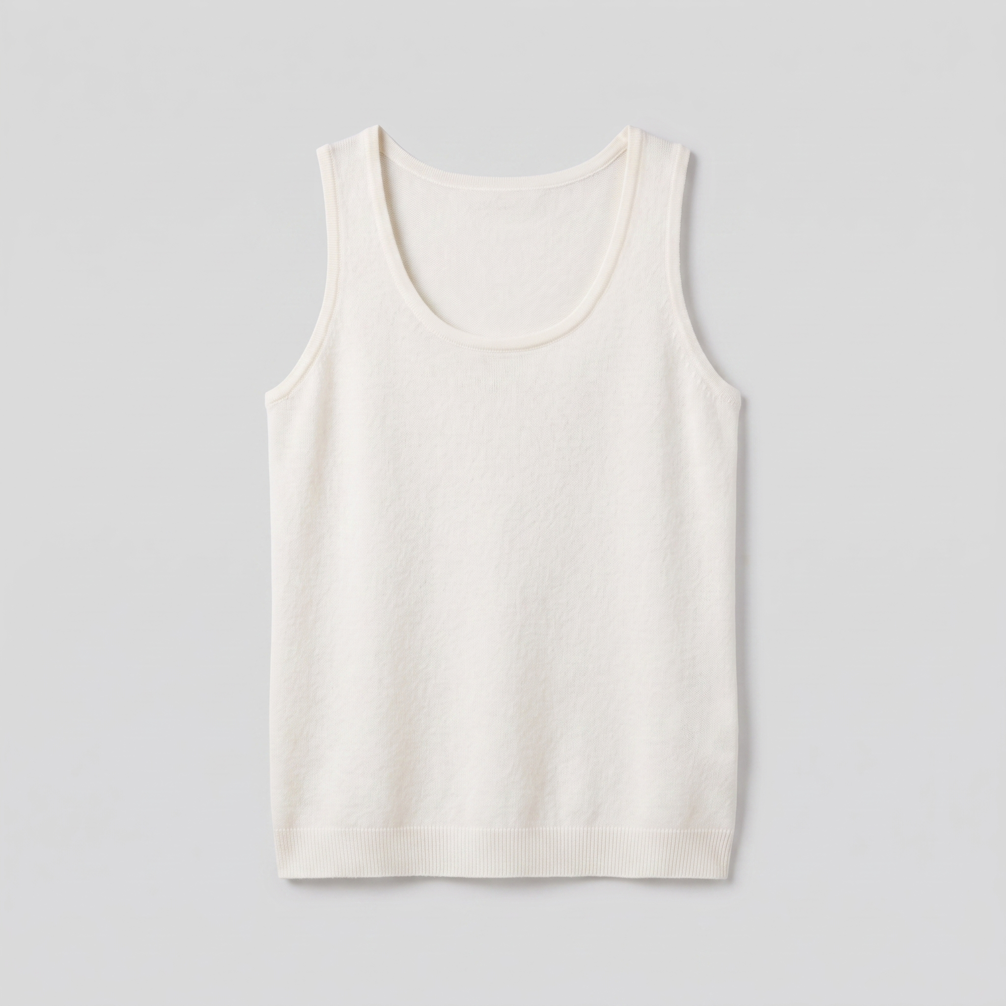 Ivanna cashmere-blend knit vest in ivory, flat lay product shot