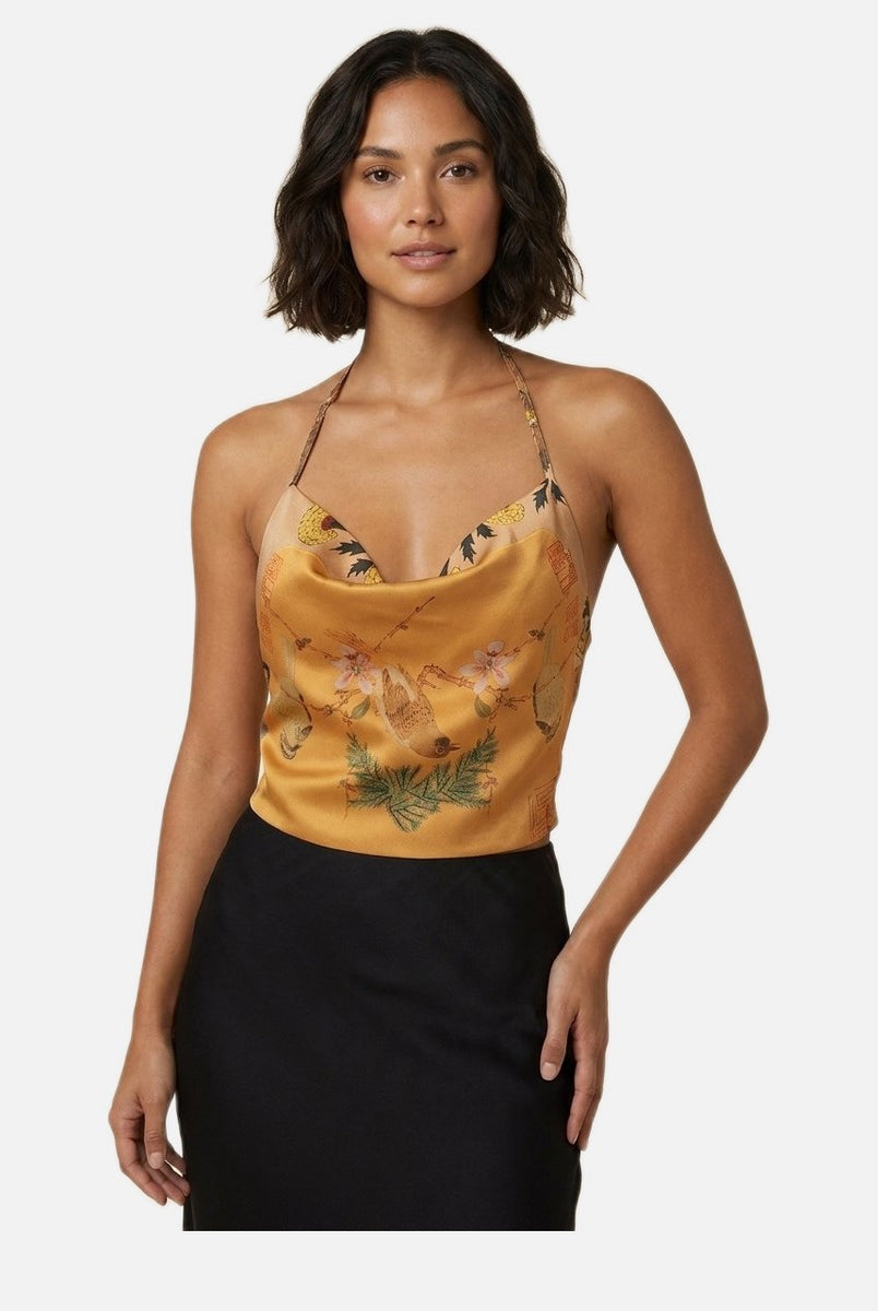 Women's Going Out Top – Soft Fabric, Halter Neck Design